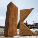 "Pomník A.Kolpinga", vařené železo, 2013, 400cm