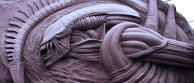 "Alien" (detail), sand, Weymouth (England), 2013, 3,5 x 4m