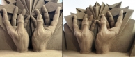 „The Highest Offer“, sand, Jesolo (Italy), 2024, 4,5 x 2,5m